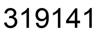 Number 319141 black image