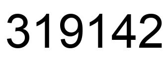 Number 319142 black image