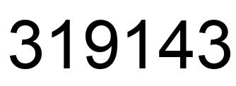 Number 319143 black image