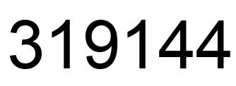 Number 319144 black image