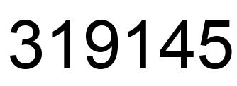 Number 319145 black image