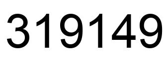 Number 319149 black image