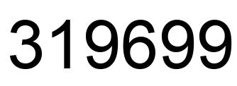 Number 319699 black image