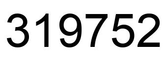 Number 319752 black image