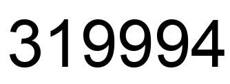Number 319994 black image