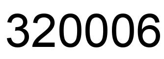 Number 320006 black image
