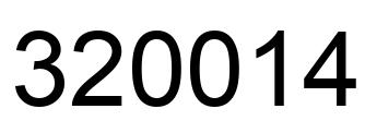 Number 320014 black image