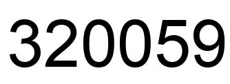 Number 320059 black image