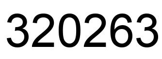 Number 320263 black image