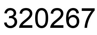 Número 320267 imagen negro