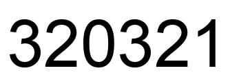 Number 320321 black image