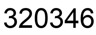 Number 320346 black image