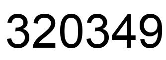 Number 320349 black image