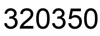 Number 320350 black image