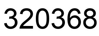 Number 320368 black image