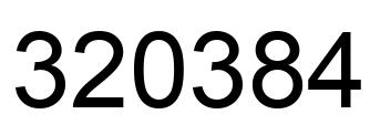 Número 320384 imagen negro