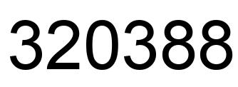 Number 320388 black image