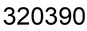 Number 320390 black image