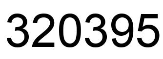 Number 320395 black image