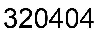 Number 320404 black image