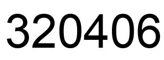 Number 320406 black image