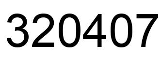 Number 320407 black image