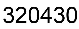 Number 320430 black image