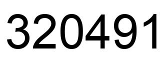 Number 320491 black image