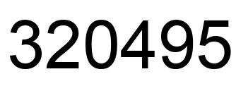 Number 320495 black image