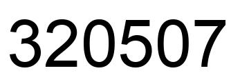 Number 320507 black image