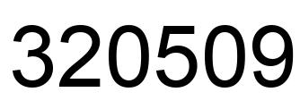 Number 320509 black image