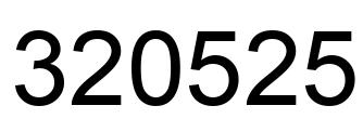 Number 320525 black image