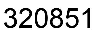 Number 320851 black image