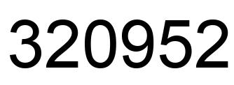 Number 320952 black image