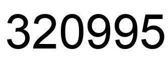 Number 320995 black image