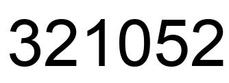 Number 321052 black image