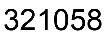 Number 321058 black image