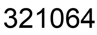 Number 321064 black image