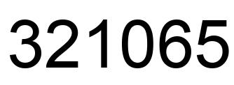 Number 321065 black image