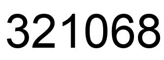 Number 321068 black image