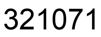 Number 321071 black image