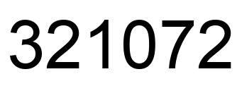 Number 321072 black image