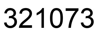 Número 321073 imagen negro