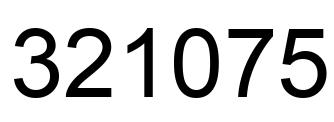 Number 321075 black image