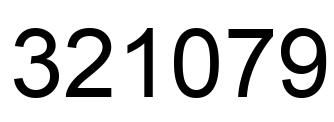 Number 321079 black image