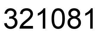 Number 321081 black image