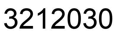 Number 3212030 black image