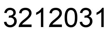 Number 3212031 black image