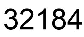 Number 32184 black image