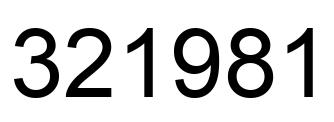 Number 321981 black image